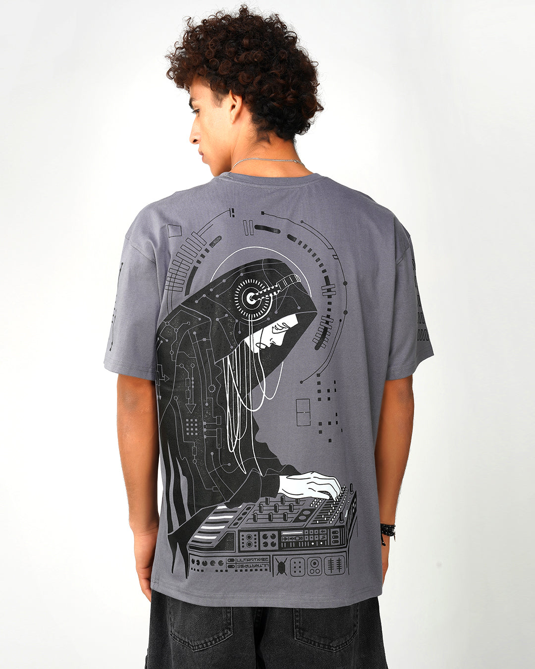 Monastik | Grey Oversized Cotton T-Shirt
