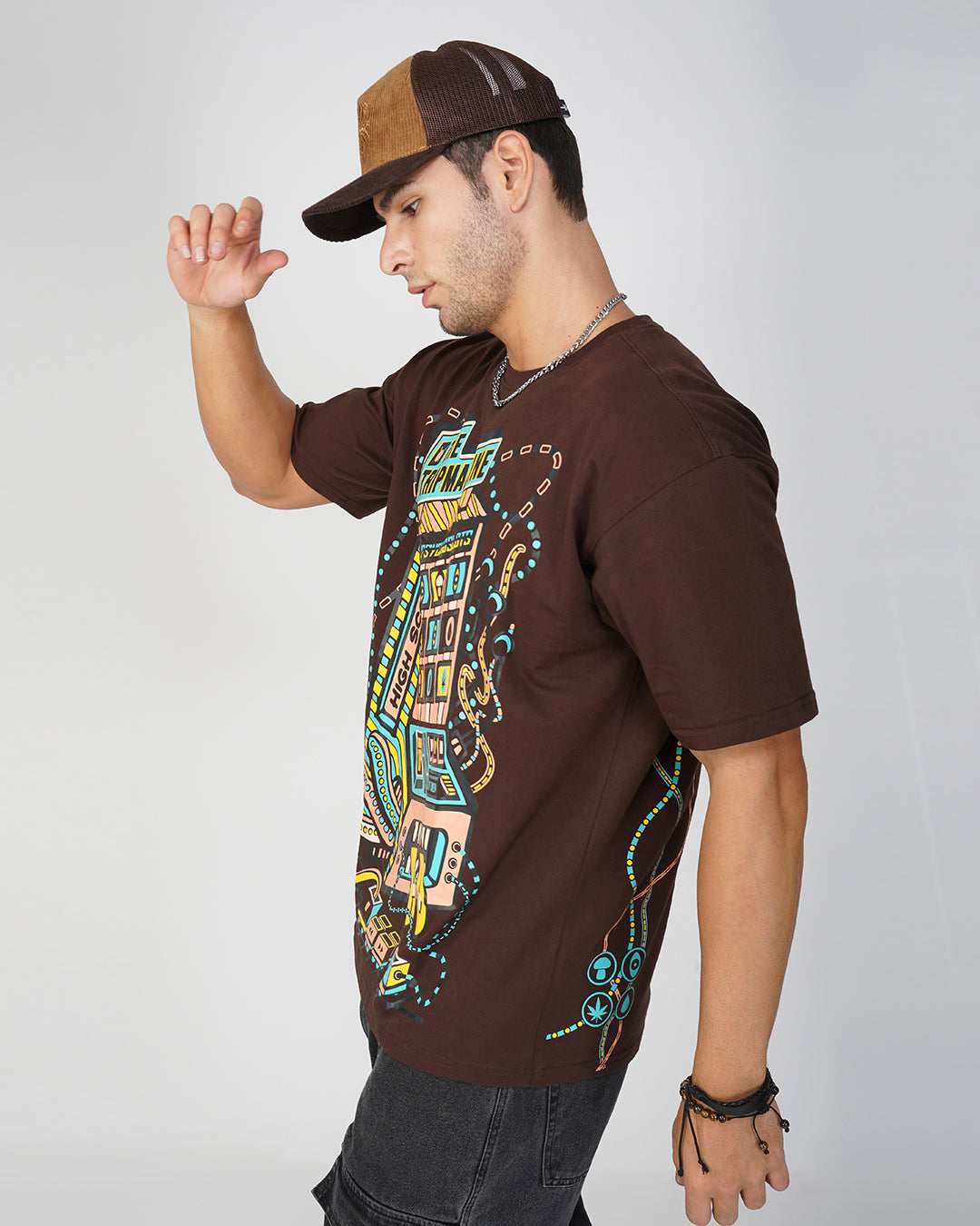 Tripmachine | UV Light Reactive | Oversized Temptress Color Cotton T-Shirt