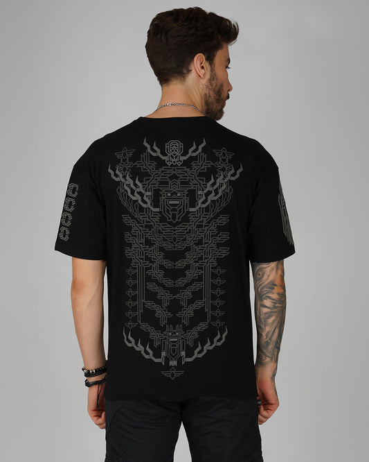 Protector | Puff Printed | Oversized Cotton T-Shirt