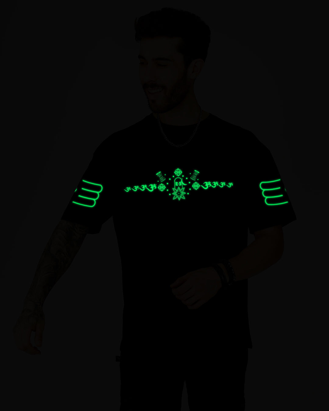 Shiva | UV Light Reactive & Glow In Dark | Oversized T-Shirt